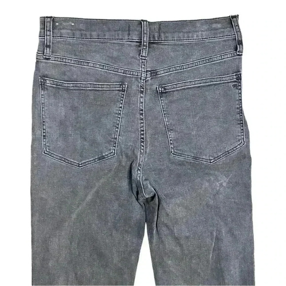 Madewell Stovepipe Jeans Womens Size 27 Gray Raw Hem Stretchy - Picture 5 of 7